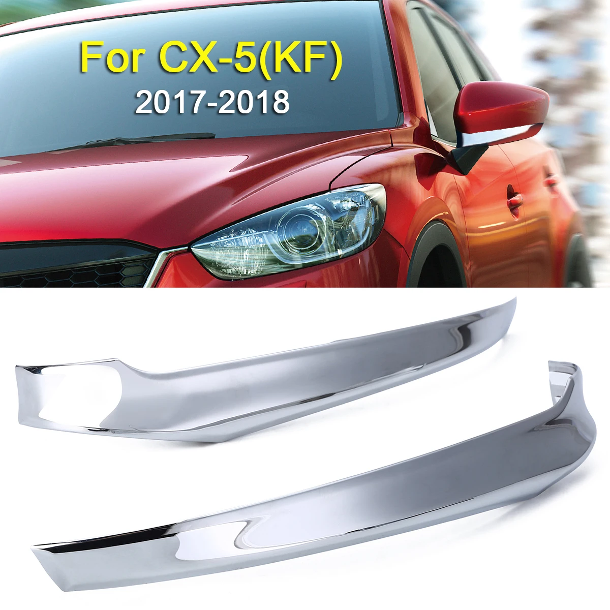 

Chrome Car Styling Accessories Side Door Rearview Mirror Cover Trim Strip For Mazda CX-5 CX5 2017 2018 Easy Installing