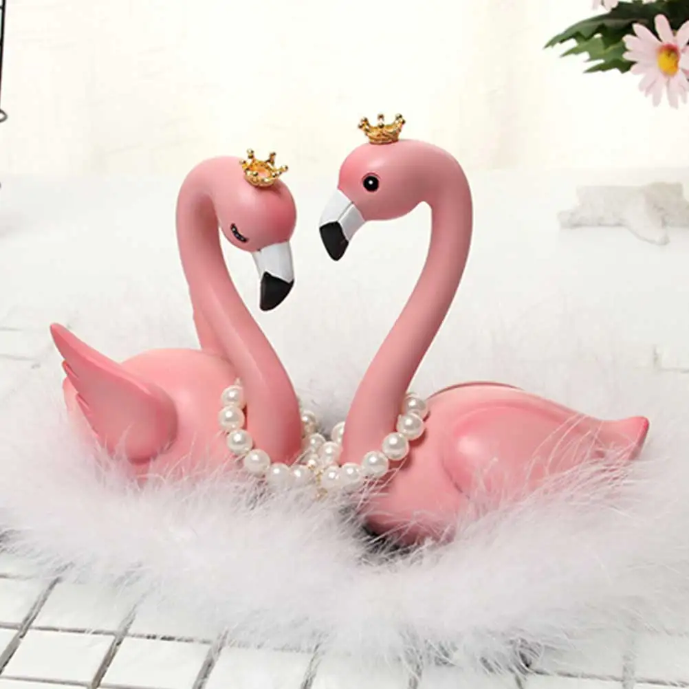 Украшение для автомобиля с изображением фламинго Love Bird Crown Eye креативное