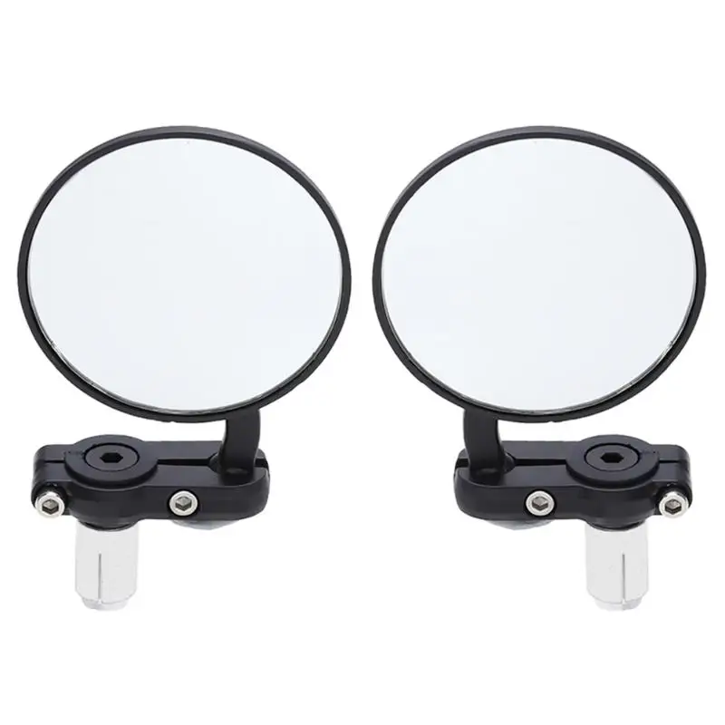 

Car 2Pcs Universal Motorcycle Mirror Aluminum Black 22mm Handle Bar End Rearview Side Mirrors High Quality Motor Accessories