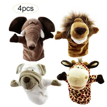 

Classic Cute Carton Animal Hand Puppet Toys Plush Puppets Frog Pig Rabbit Tiger Monkey Bear Lion Doll Baby Toy Animals Toy
