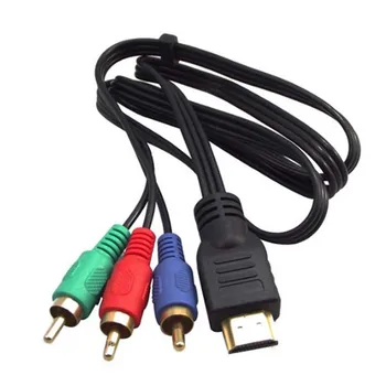 

3Ft HDMI To 3-RCA Video Audio AV Component Converter Adapter Cable For HDTV DVD HDMI Player TV 1080P Just For Players To TV