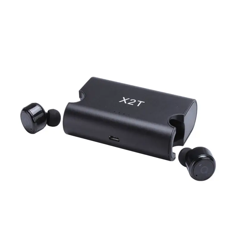 

Mini Csr 4.2 Bluetooth Earphone Tws X2T Wireless Earbuds Stereo Handsfree With Mic With Charger Box Case For Phones
