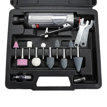 

1/4 Inch 23000rpm 90psi Large Pneumatic Grinding Machine Air Compressor Die Grinder With 14pcs Rotary Tool Kit Pneumatic Tools