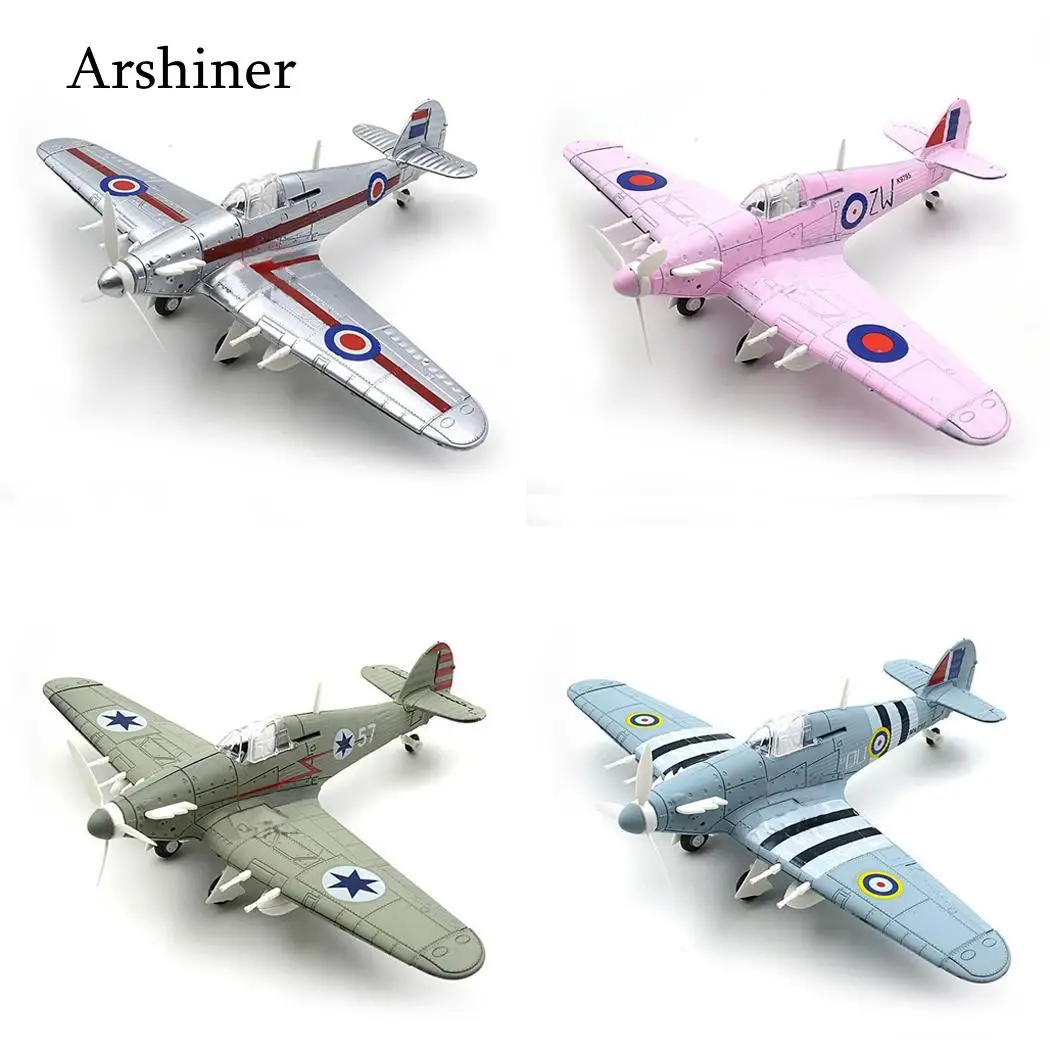 

6Pc children 4D Army Set 1:48Assembly model Spitfire for toy paper Model Hurricane gundam Aircrafts Fighter Assemble Toy Fighter