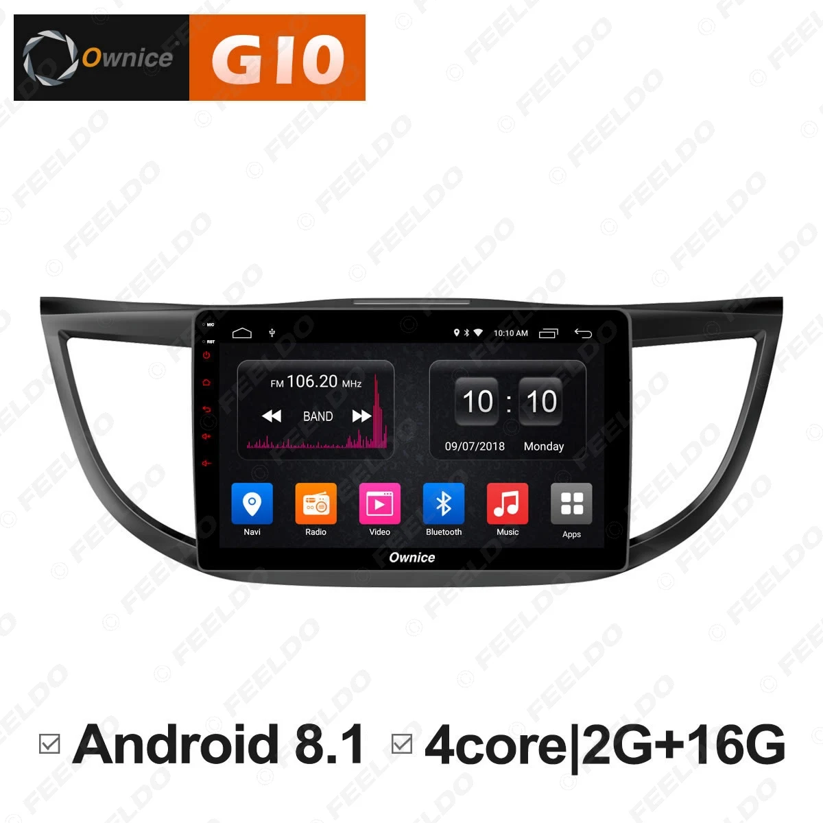Discount FEELDO  10.1 " 2.5D Nano IPS Screen Android 6.0 Octa Core/DDR3 2G/32G/4G LTE Car Media Player For CR-V 2012-2016 (CR-V 4) 1