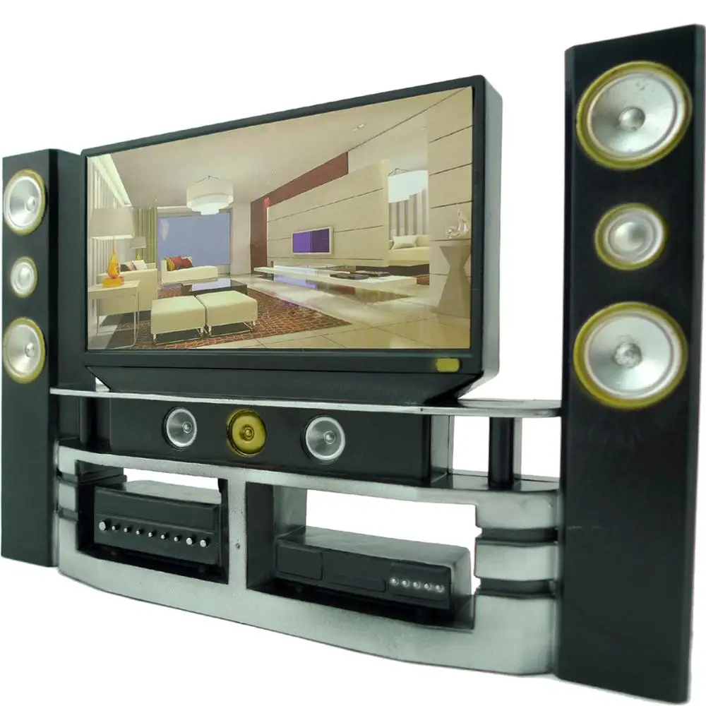 ТВ DVD Hi Fi шкаф в масштабе 1:6 спальня гостиная домашняя техника аксессуары для