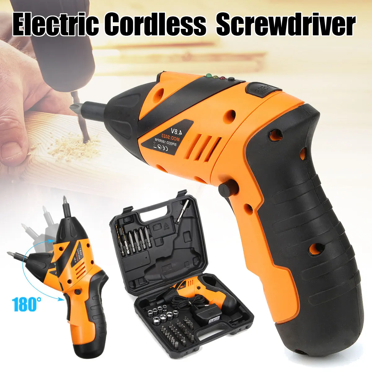 

45 in 1 Rechargeable Wireless Cordless Electric Screwdriver Drill Kit Power Tool