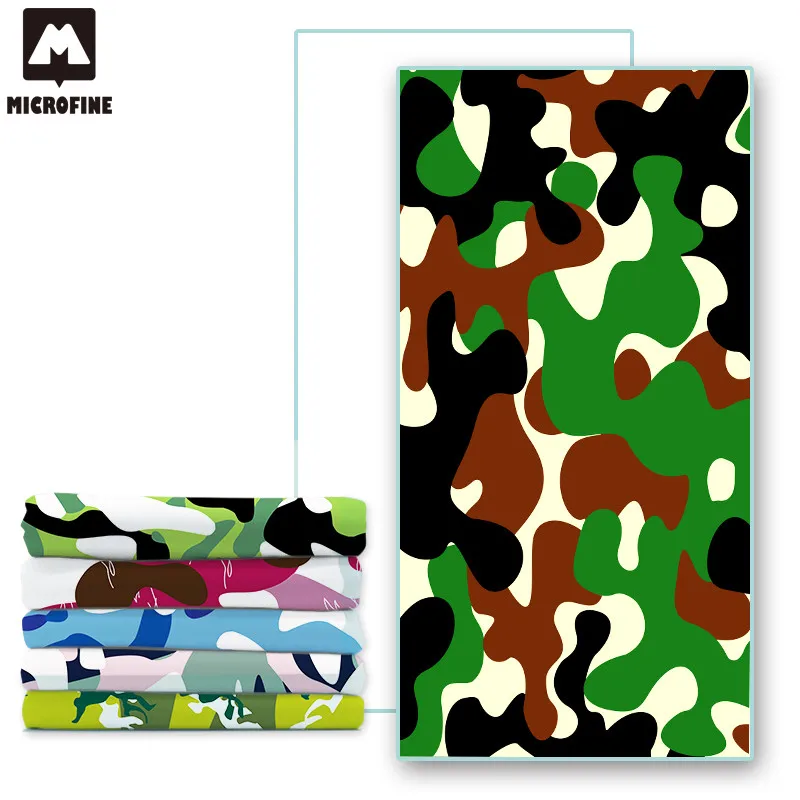 

Microfine Microfiber Beach Towel Custom Adult Bath Towel Women Gym Sport Cool Mat Luxury Men Summer Surf Poncho Blanket For Kids