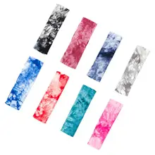 Для женщин повязка головная для йоги спорт эластичная ткань печатных головной повязки поглощение пота работает тренажерный зал резинки для волос 8 видов цветов