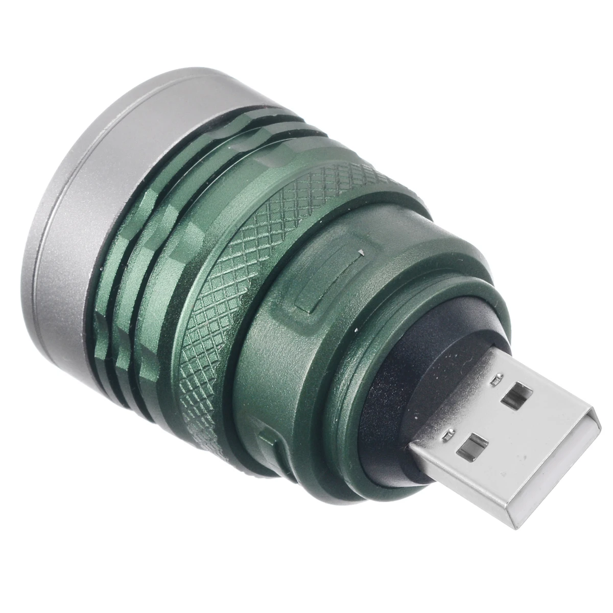 Портативный зеленый светодиодный фонарик USB удобный мощный фонарь для кемпинга
