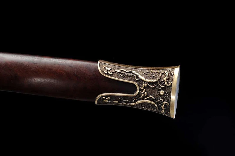 Династия Хань Прямой полный Тан ручной работы лезвие коллекция дамасский меч сложенный стальной закаленные в масле