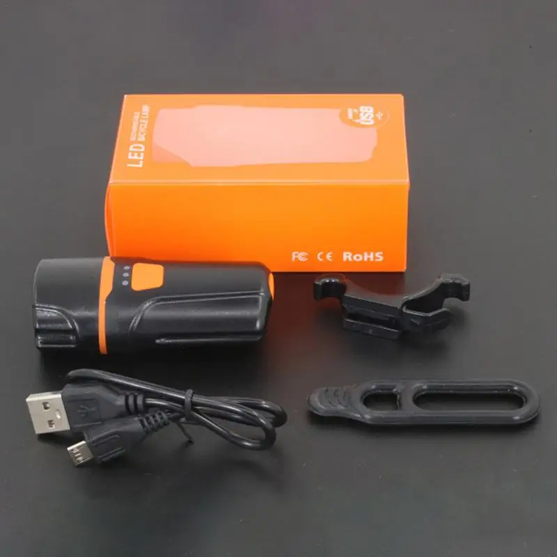 Sale Waterproof Bicycle Bike Front Light Rechargeable Light Cycling Bike Flashlight Headlight Lamp Power Bank Riding Accessories 3