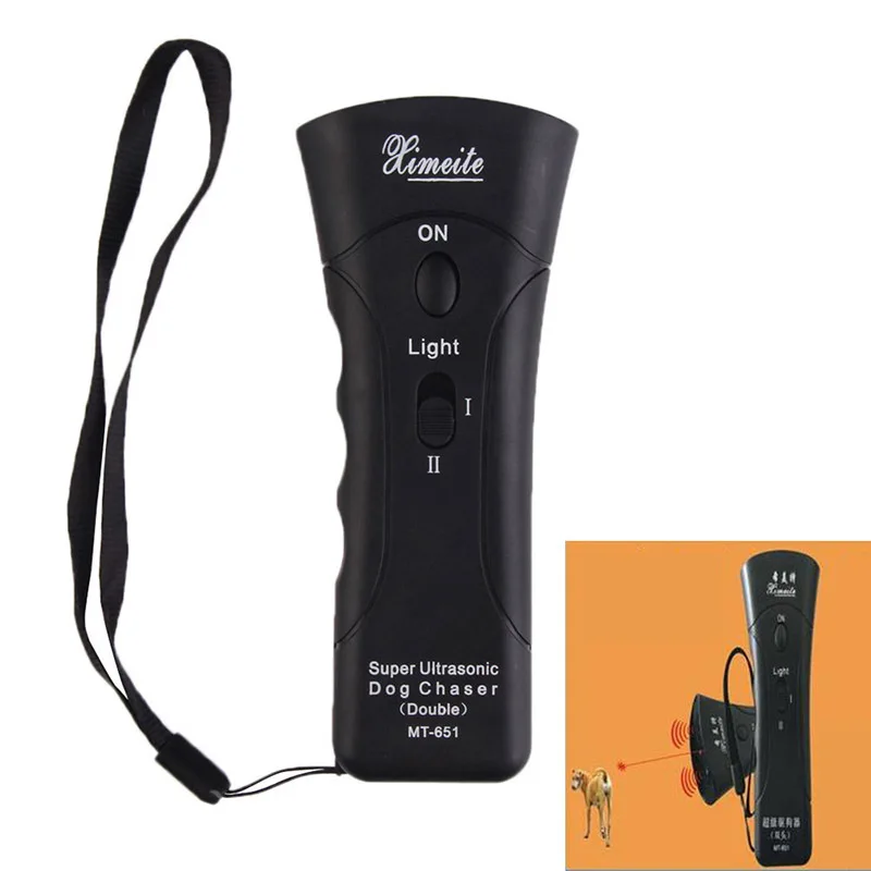 

Portable 125db Ultrasonic Dog Chaser Aggressive Animal Attacks Led Flashlight Outdoor Camping Self Defense Defensa Personal Kits