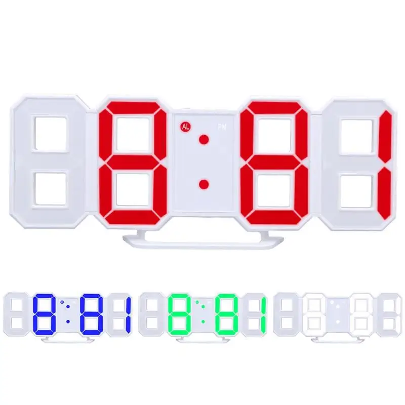 

Modern Digital LED Table Clock 24 or 12-Hour Display Alarm Clock for Child's Gifts 3D LED Clock Office Home Decoration