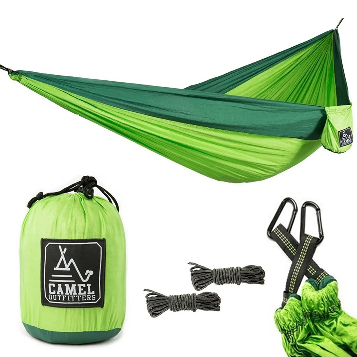 

Outdoor Parachute fabric Nylon Hammock enlarged Widening Ultra-Light Hammock Woodland Lake Swing cot bed 300x200cm Iqammocking