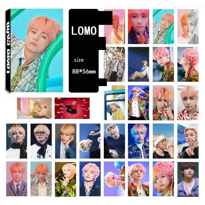 

30 pcs/set KPOP bts Bangtan Boys LOVE YOURSELF LOMO card Poster Photocard Answer Self-control LOMO Box Photo Portrait Picture