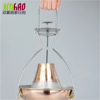 

Charcoal copper hot pot pulling cap smoke tube putting fire regulating stainless steel chafingdish handle tool chimney funnel