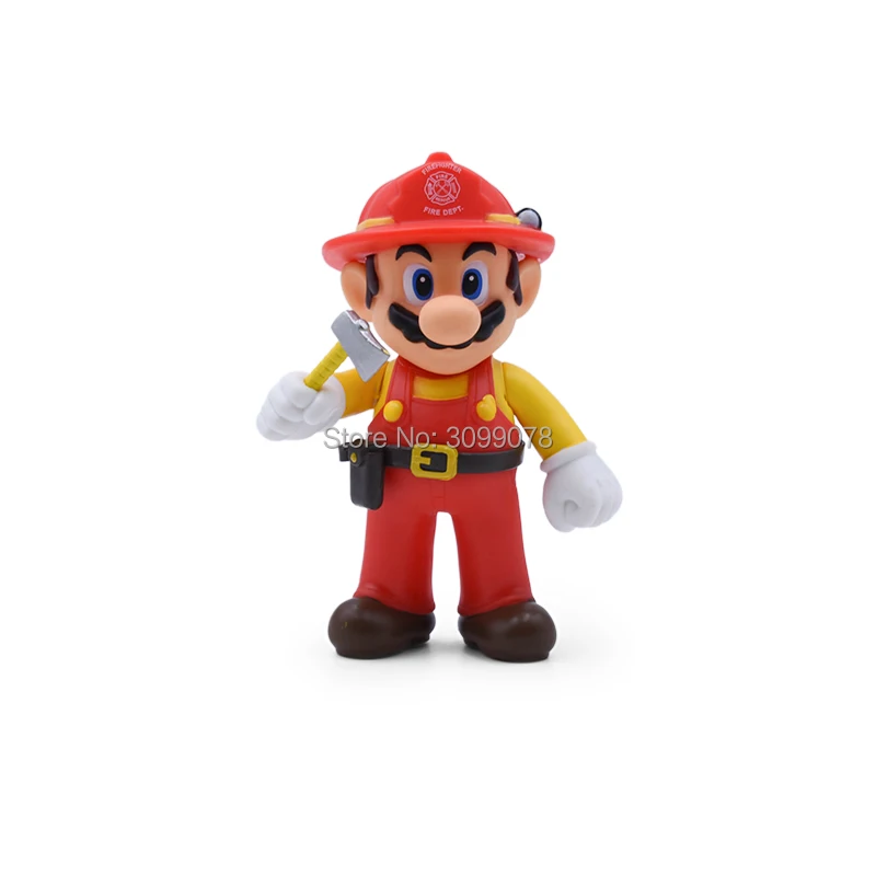 13cm Super Mario Bros Luigi Mario Yoshi Koopa Yoshi Mario Maker Odyssey Mushroom Toadette PVC Action Figures Toys Model Dolls