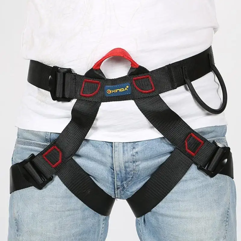 

Outdoor Sports Safety Belt Rock Climbing Harness Waist Support Half Body Harness Aerial Survival Equipment With CE 2002