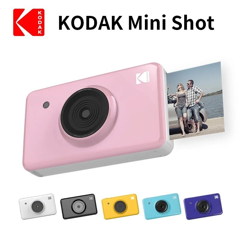 Nueva KODAK Mini Shot 2 en 1 cámara Digital instantánea inalámbrica redes sociales portátil impresora de fotos LCD pantalla impresión en Color