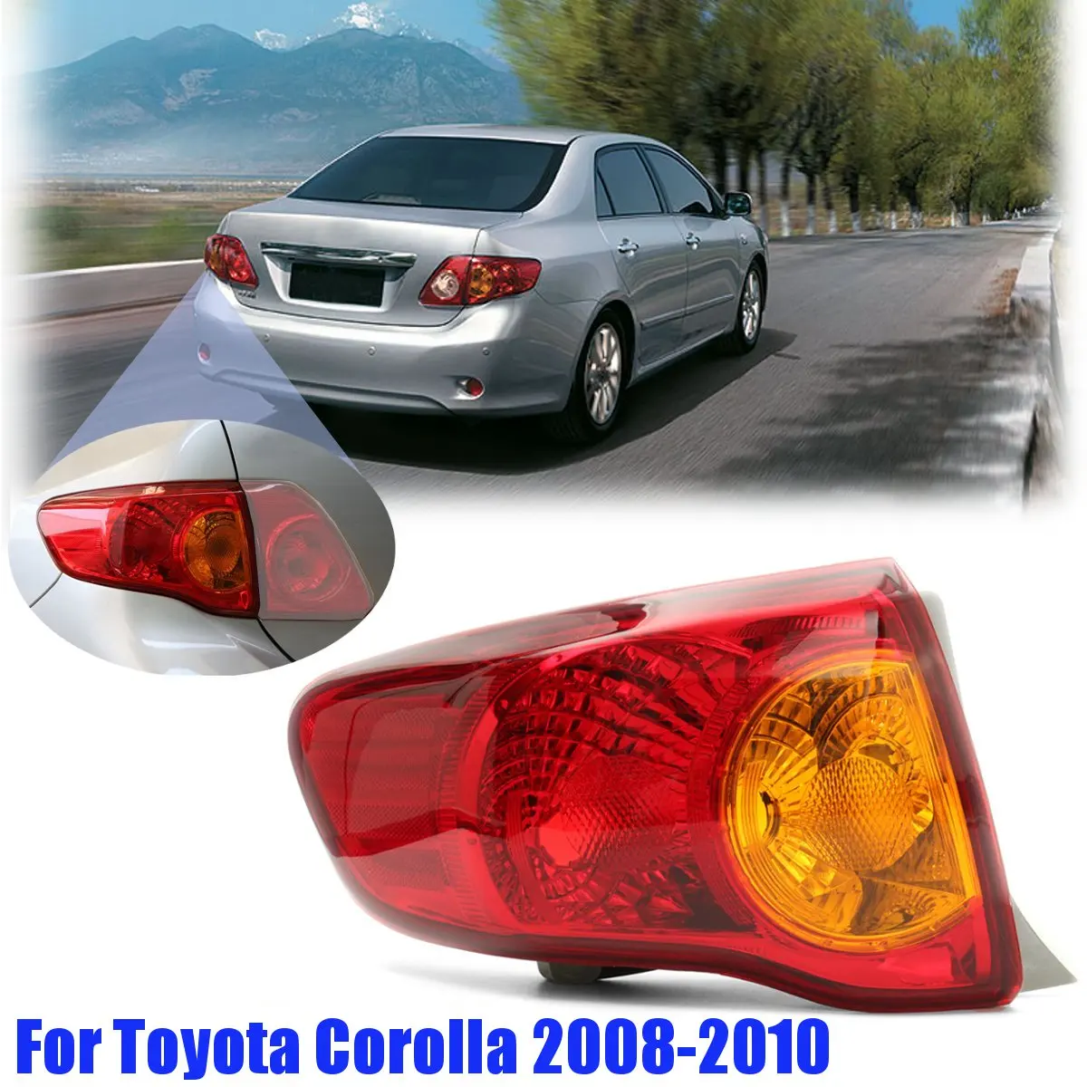1 шт. водостойкий автомобильные задние фары задние тормозные лампы наружный левый/правая противотуманная фара для Toyota Corolla 2008 2009 2010#8155002460