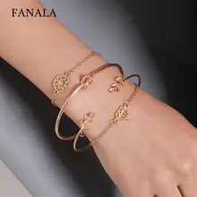 Женская мода Сердце Узел лист форма открытый случайный, улица, вечерние, клуб и т. д. крюк 16 см+ 5 см браслет подарок 4 шт./компл