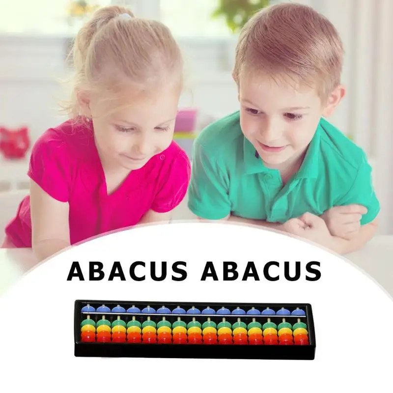 

Baby kids math toy Plastic Abacus 15 Digits 5 Beads Arithmetic Tool Math Aid Calculating Toys for children Educational math toy