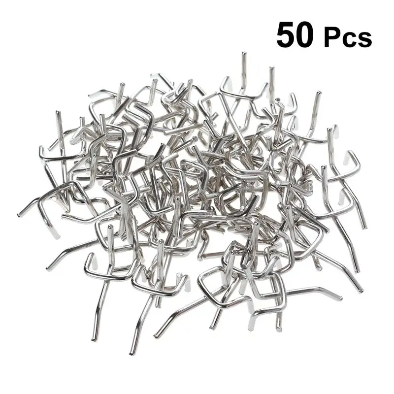 Пакет из 50 углеродистой стали Практичный Прочный Peg доска Pegboard Крючки гаражные