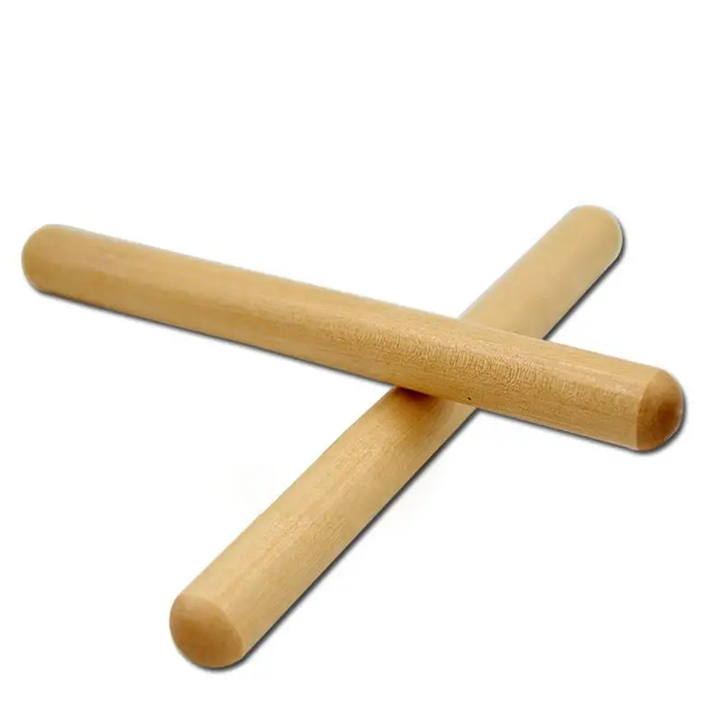 21cm Rhythm Sticks Tone Sticks Musical Instrument Rod Beater Percussion Wooden 