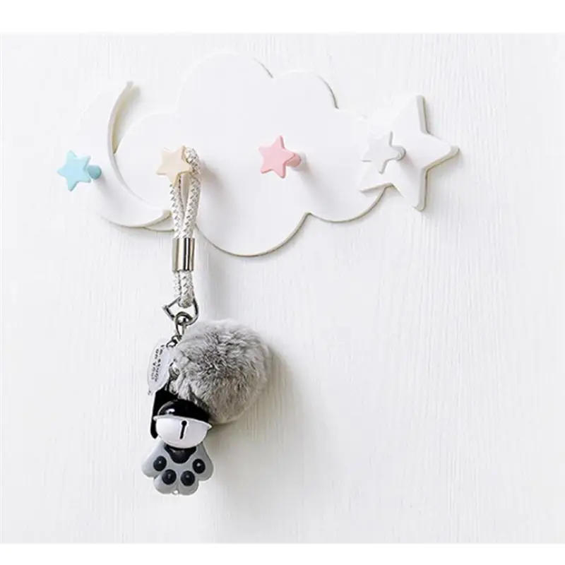 

Adhesive Wall Mounted Hook Decorative Cloud Hook Rack Hanger for Bedroom Living Room Bathroom Kitchen