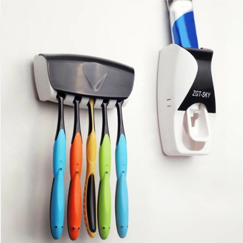 

Toothbrush Holder Toothpaste Squeezer Dispenser Bathroom Accessories Sets Bathroom Storage Box Case Household Items