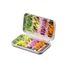 32 шт. нейлоновая вата+ высокоуглеродистая сталь Летающий рыболовный крючок красочные нейлоновые пряжи из высокоуглеродистой стали Fly Bionic крюк