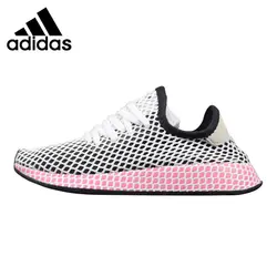 Adidas Deerupt Runner женские кроссовки черные и розовые/розовые износостойкие дышащие легкие кроссовки # CQ2909 CQ2910