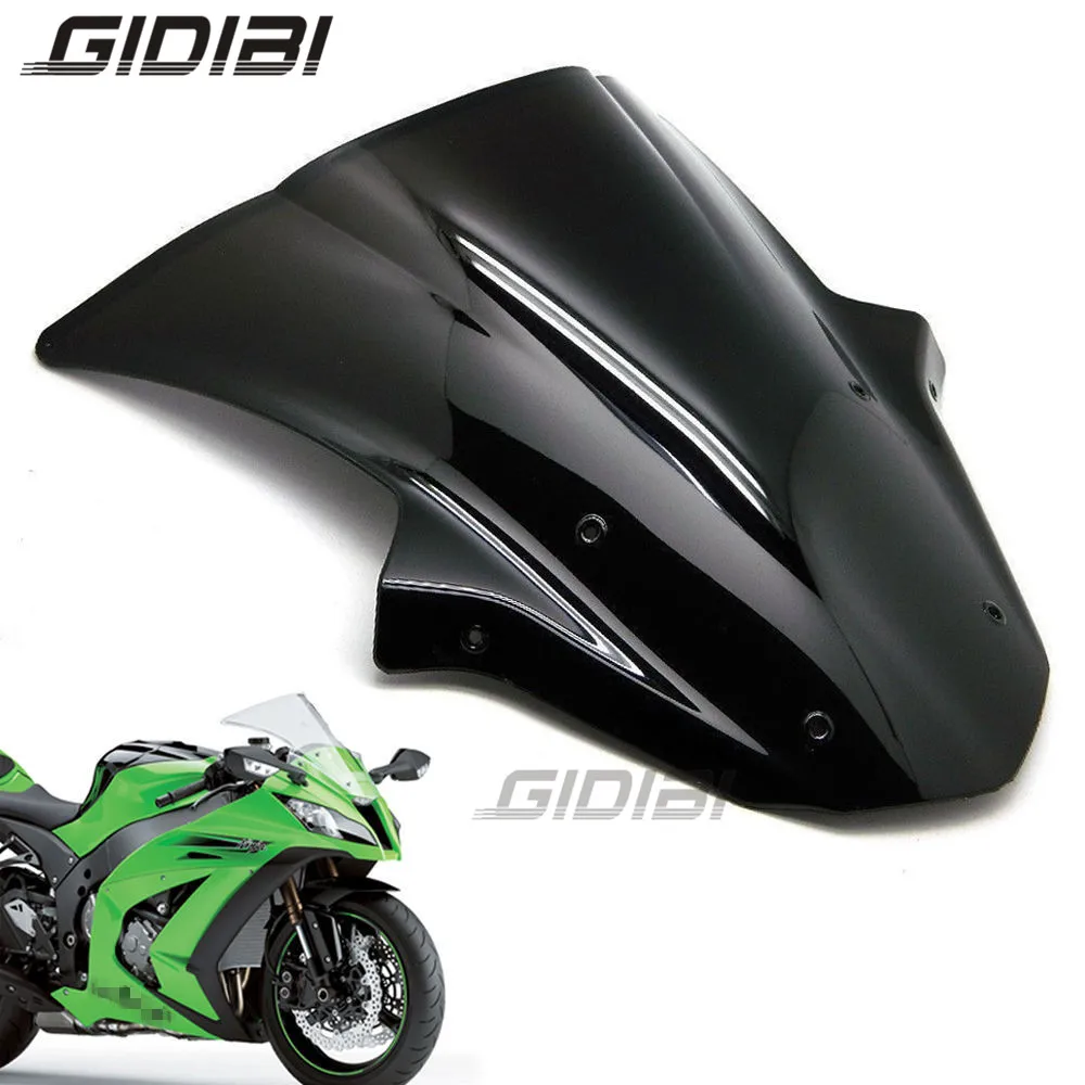 Ветровое стекло с двойным пузырьком для Kawasaki Ninja ZX10R ZX 10R 2011 2015 ветряной экран