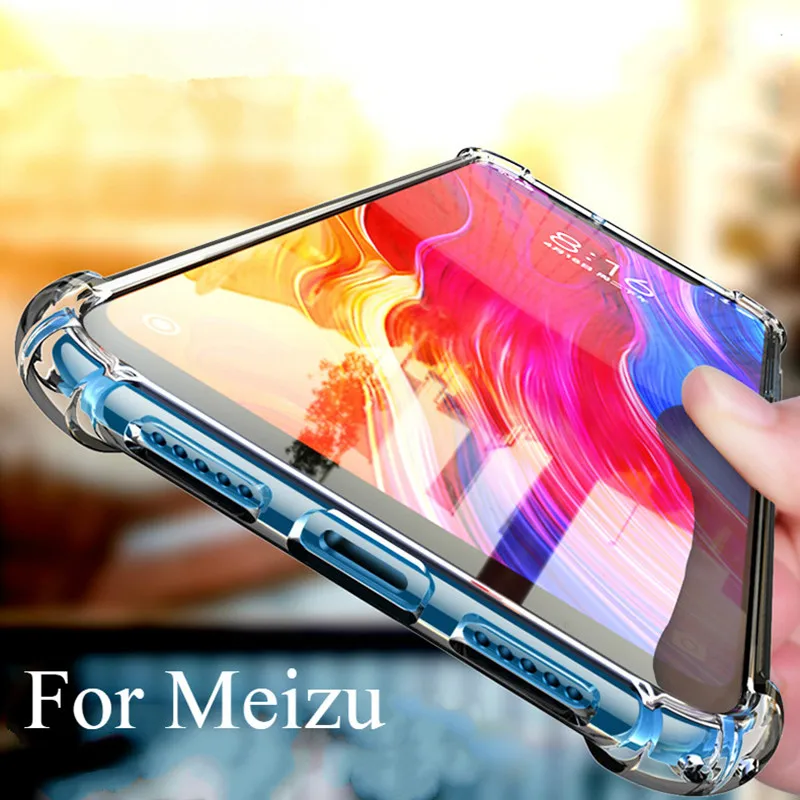 

Air Bag Anti-Knock Case For Meizu 16 Plus 15 Plus Pro7 Plus M5c M5 M6 M3 M3s M5s M6s E3 Tpu Transparent Clear Cases Cover Cases