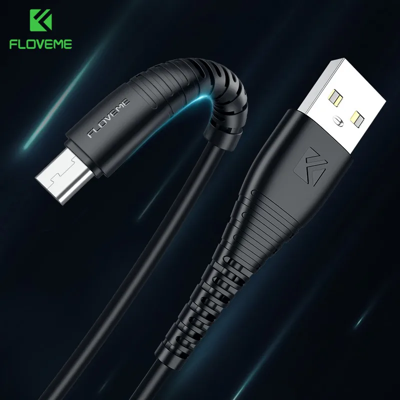 FLOVEME 2.4A usb type C кабель для передачи данных для samsung S8 S9 S10 Plus 0,3 м 1 м телефон высокопрочный кабель для Xiaomi A2 Для huawei P10