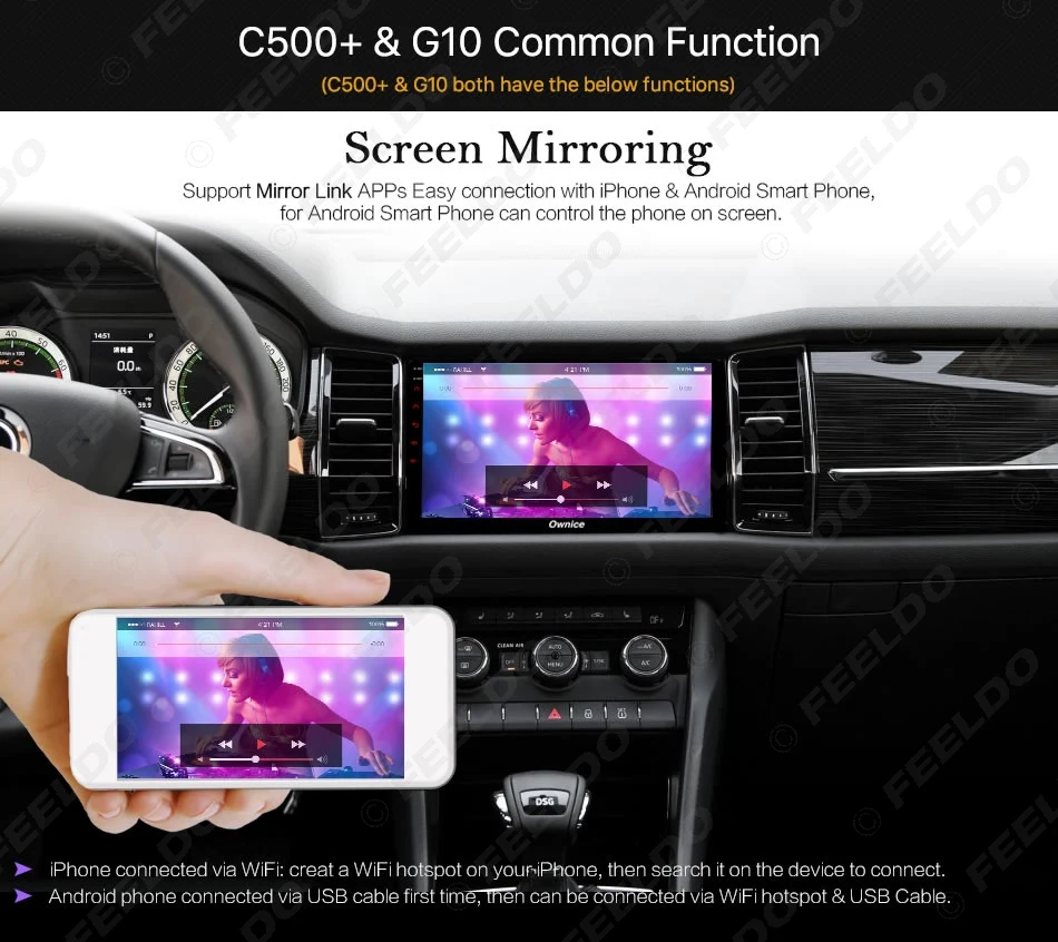 Top LEEWA 10.1" 2.5D Nano IPS Screen Android 8.1 8-Core/DDR3 2G/32G/4G LTE Car Media Player With GPS/FM For Changan CS35 2012-2016 4