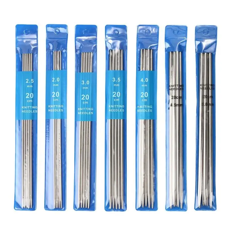 

35pcs/Set 20cm Stainless Steel Straight Knitting Needle for DIY Crochet Hooks Sewing Needles Kits Knitting Needles Sewing Needle