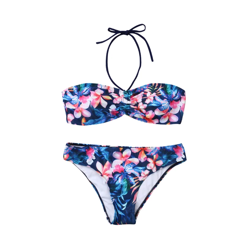 

Family Matching Swimwear Mother Daughter Women Kid Baby Girls Swimsuit Bikini