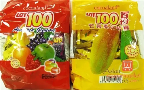 2 упаковки Cocoaland LOT 100 Gummy Candy (манго и смешанные фрукты) г|lot 100|lot lotlot of |