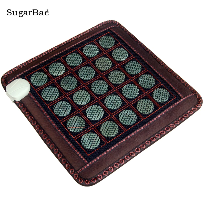 Health Care Products Jade Stone Massage Mat Electric Heated Seat Cushion for Pain Relief Free Shipping цена Health Care Products Jade Stone Massage Mat Electric Heated Seat Cushion for Pain Relief Free Shipping цены онлайн