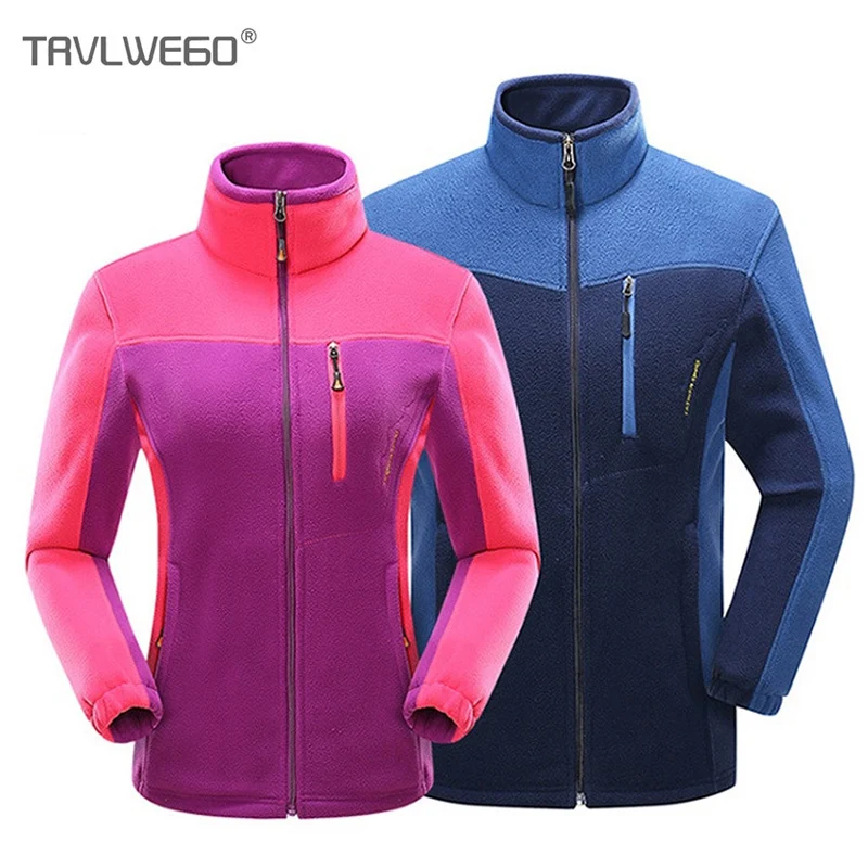 

TRVLWEGO Men Women Full-zip Soft Polar Fleece Hiking Jacket Thick Coat Windbreaker For Spring Autumn Winter Outdoor Classic