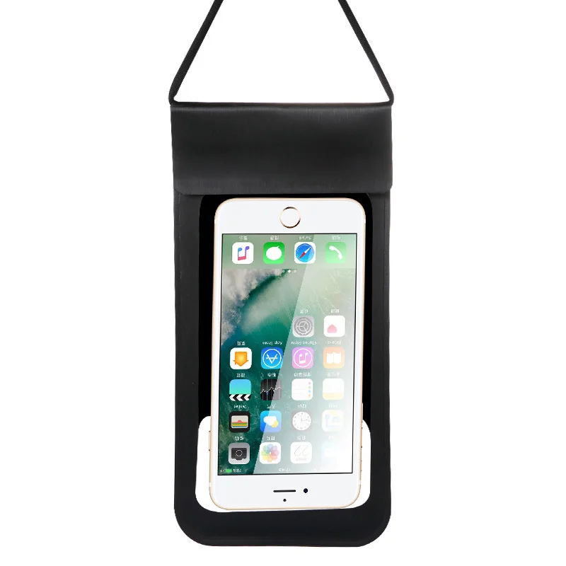 

Mobile phone waterproof bag for iphone 6plus 7 8p Huawei all models 6 inch watetproof bag PU mobile phone case with lanyard