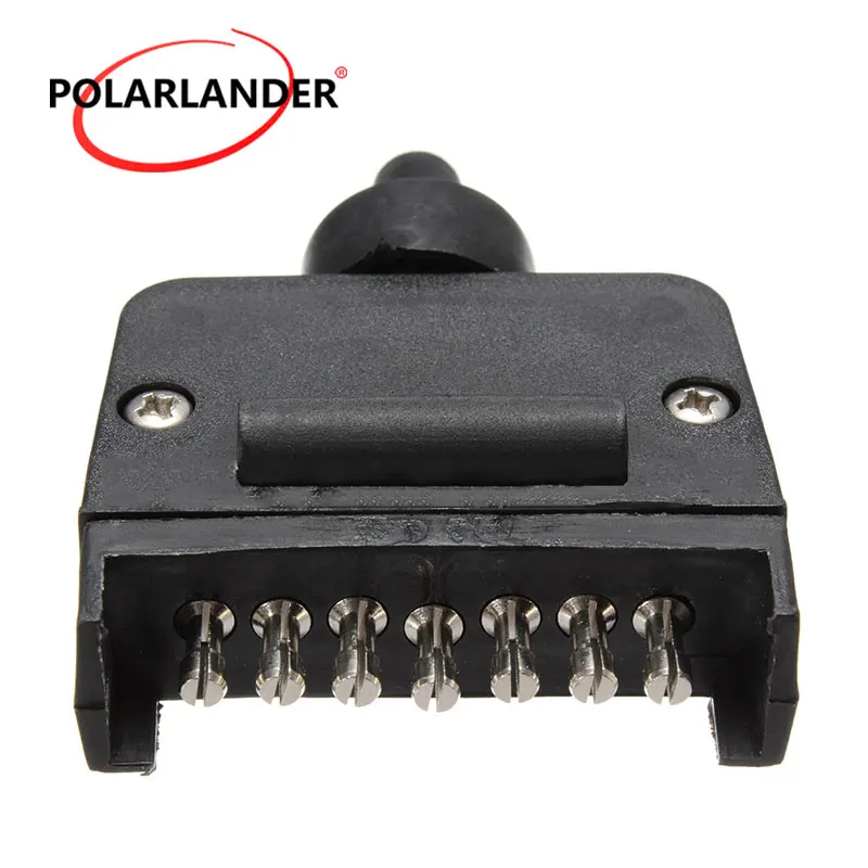Car accessory TIROL Black 7-Pin Replacement Trailer Socket Flat Male Plug tow truck adpater | Автомобили и мотоциклы