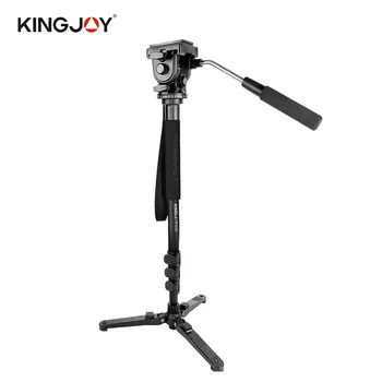 

KINGJOY Aluminium Alloy Camera Monopod Unipod with Fluid Ballhead Quick Release Plate Tripod Base Carry Bag Adjustable Height