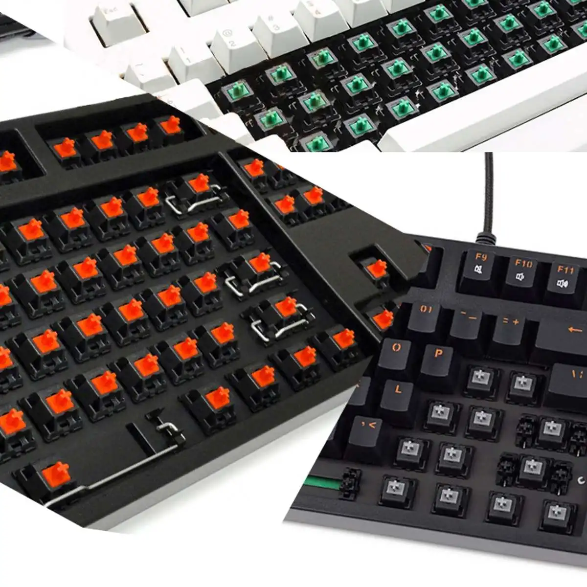 10 шт. Cherry MX Gateron SMD RGB механическая клавиатура переключатель 3 Pin колпачки зеленый переключатель замена клавиатуры Пробник Тестер Комплект