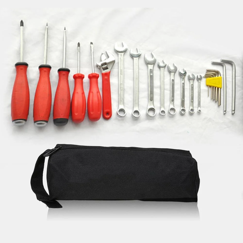 

Oxford Canvas Waterproof Toolkit Screws Nails Drill Bit Metal Parts Storage Hand Tool Bag Fishing Organizer Pouch Bag Case