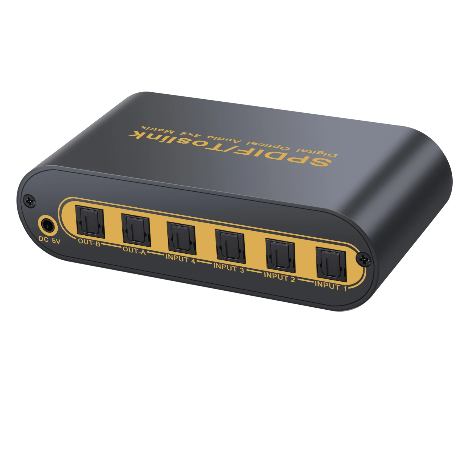 Neoteck цифровой аудио 4x2 Переключатель сплиттер 4 в 2 выход с пультом дистанционного