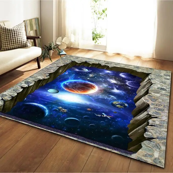 

3D Printed Carpets Modern Bedroom Living Room Carpet Anti Slip Wear Resistance Print Dustproof Large Rug Carpet Home Decor