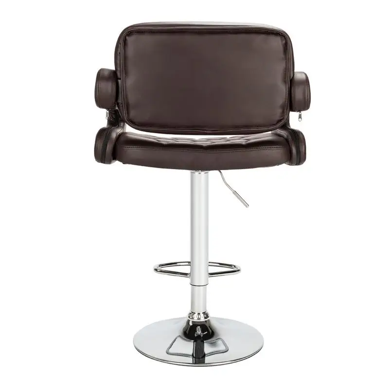 2pcs Adjustable High Type with Disk Armrest Square Backrest Button Design Bar Stools Coffee 2pcs Adjustable High Type with Disk Armrest Square Backrest Button Design Bar Stools Coffee